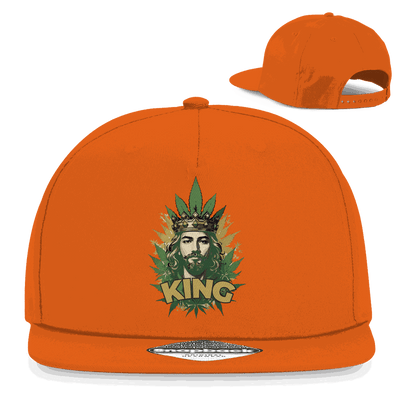 Schwarze Division420 Snapback Cap The King of Weed mit 5-Panel Design und Snapback-Verschluss