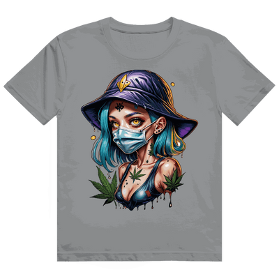 Größentabelle für Heavy Cotton T-Shirt von Division420 mit Weed Sweet Girl Design