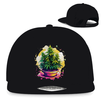 Division420 Snapback Cap Weed Dreams aus Baumwoll-Twill mit flachem Schirm und Retro-Snapbackverschluss