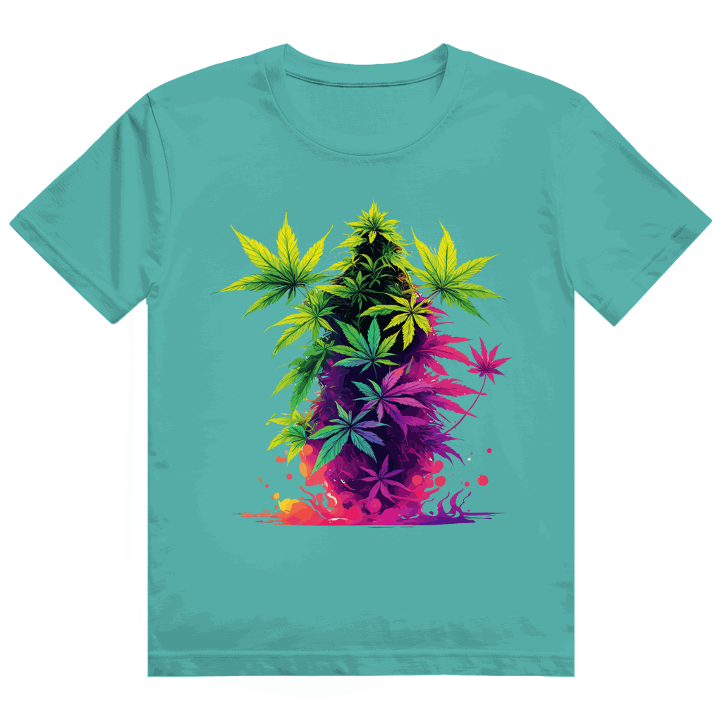 Size chart for Division420 Heavy Cotton T-Shirt Weed Sweet Dreams with measurements