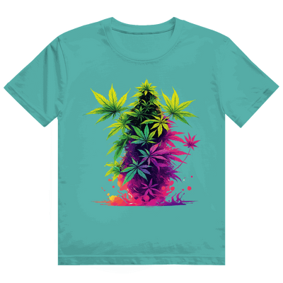 Size chart for Division420 Heavy Cotton T-Shirt Weed Sweet Dreams with measurements