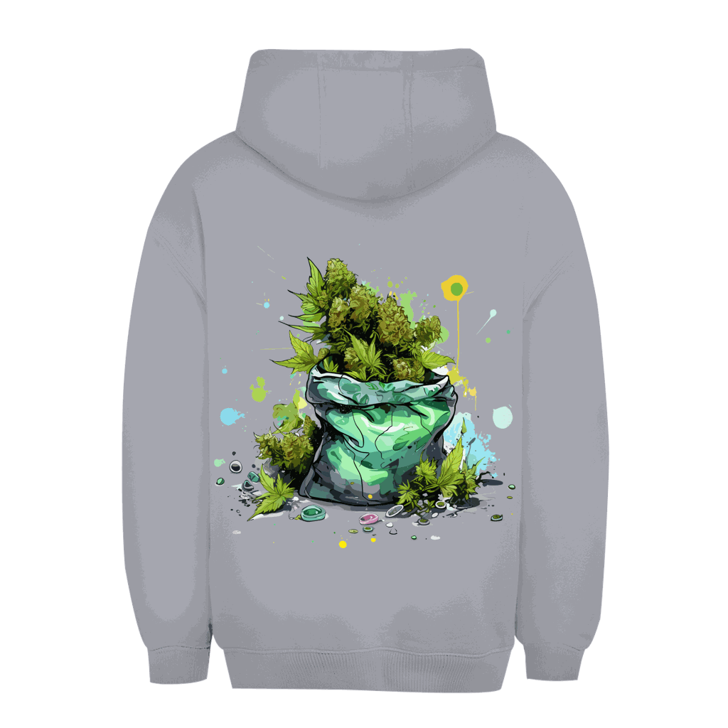 Unisex Oversize Hoodie Sweet Weed Pack von Division420 in urbanem Stil mit Kapuze und Kängurutasche