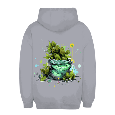 Unisex Oversize Hoodie Sweet Weed Pack von Division420 in urbanem Stil mit Kapuze und Kängurutasche