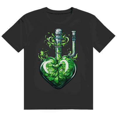Herren Heavy Cotton T-Shirt von Division420 mit Heart Bong Design und modernem Tubular Fit
