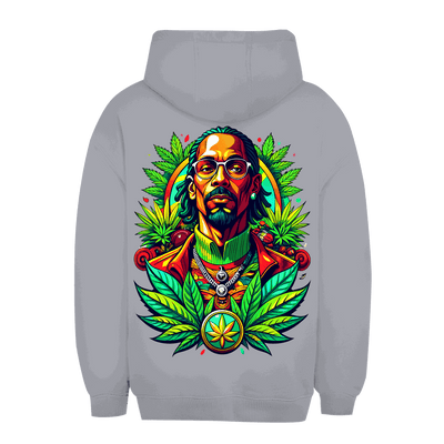 Division420 Unisex Oversize Hoodie Weed King in black with adjustable hood and kangaroo pocket, sustainable cotton blend