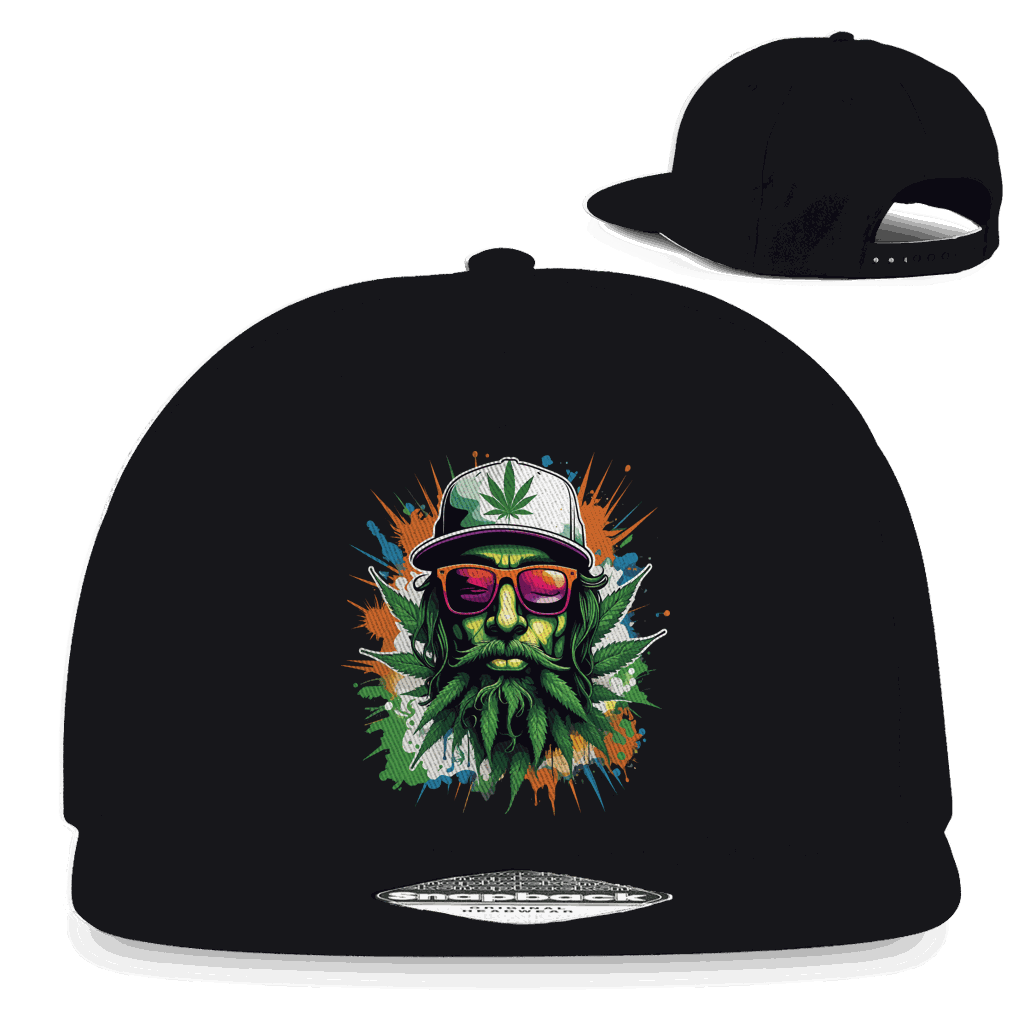 Snapback Rapper Cap - Weed Head | Division420®