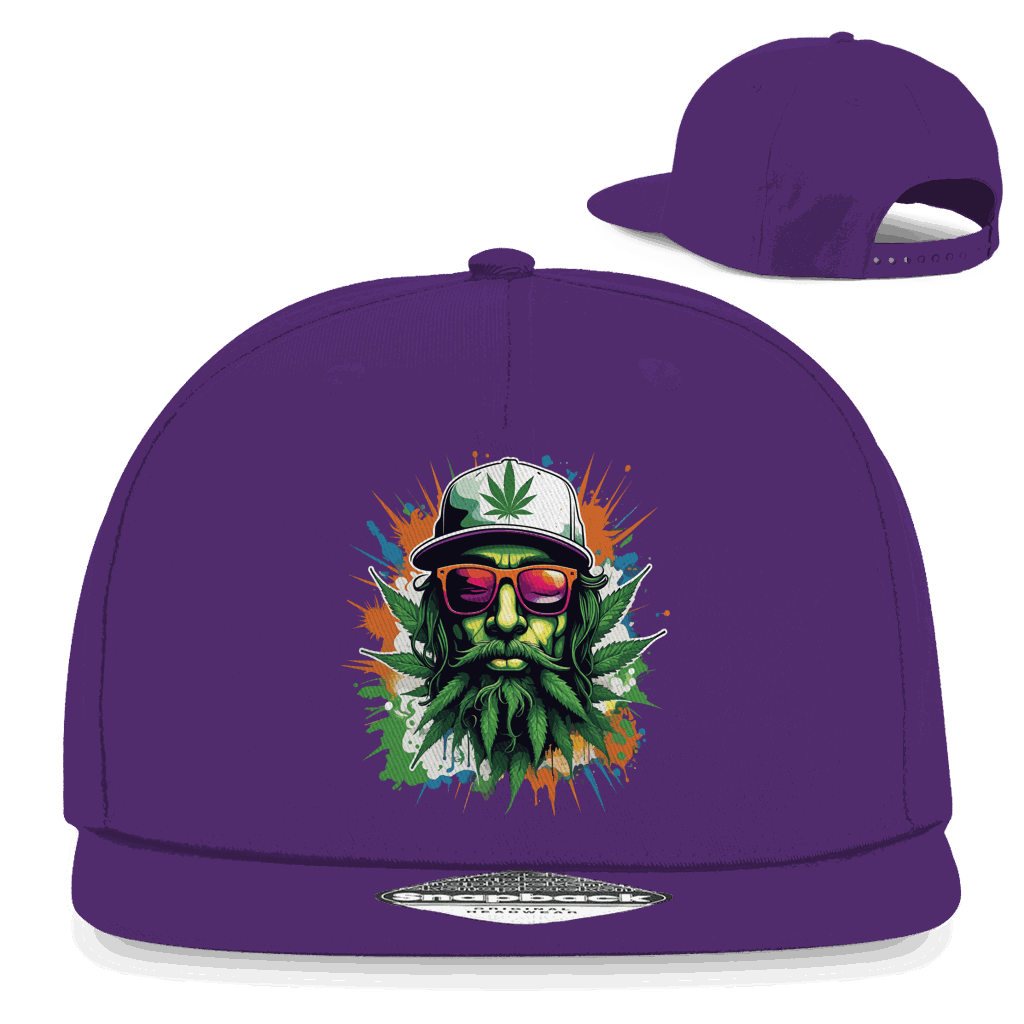 Snapback Rapper Cap - Weed Head | Division420®