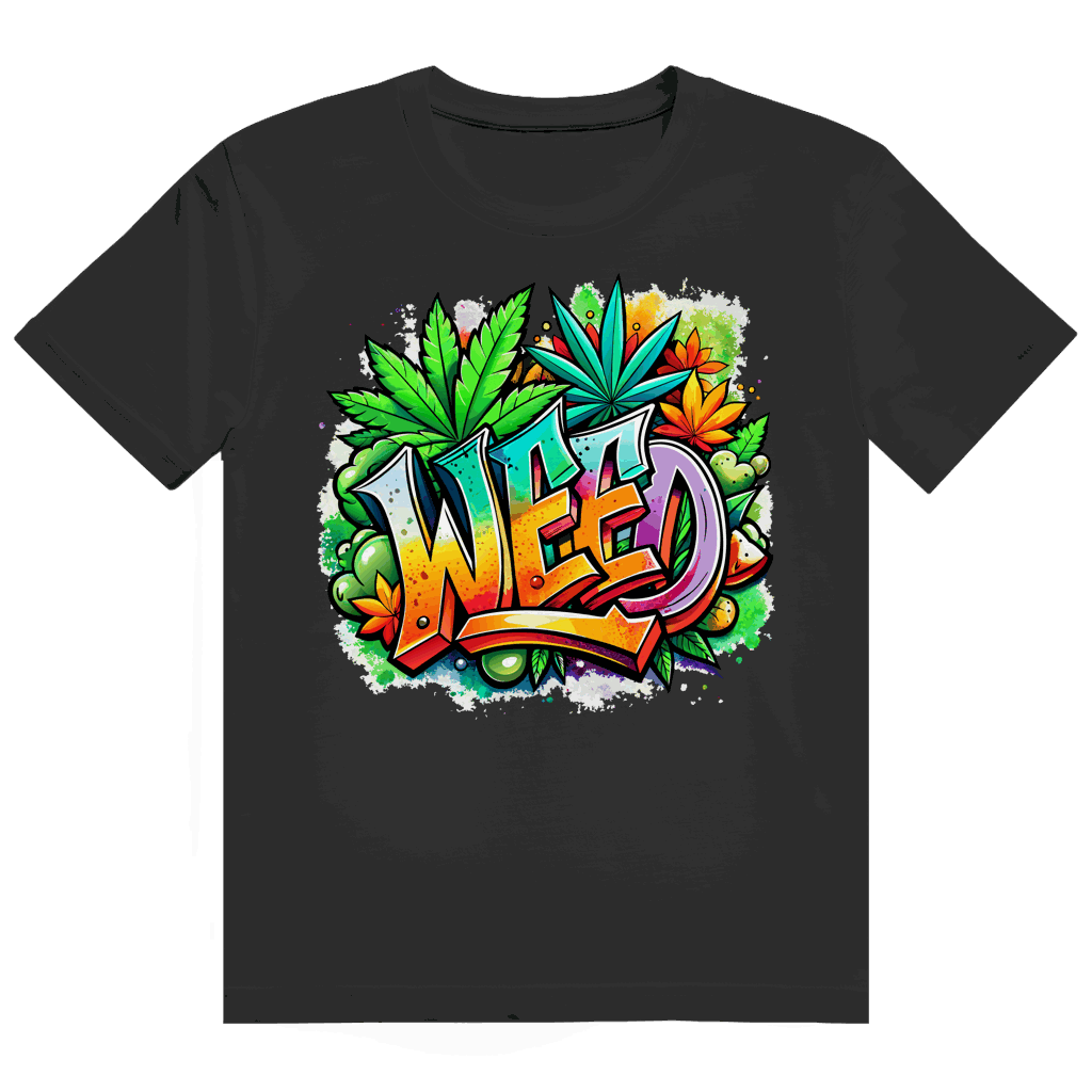 Division420 Heavy Cotton T-Shirt mit Weed-Print und nachhaltigem Design