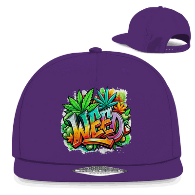 Division420 Snapback Cap Weed 5-panel cotton twill with flat visor and snapback closure
