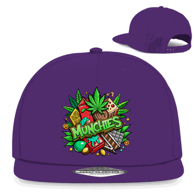 Division420 Snapback Rapper Cap Munchies 5-panel cotton twill streetwear hat with flat brim and snapback closure