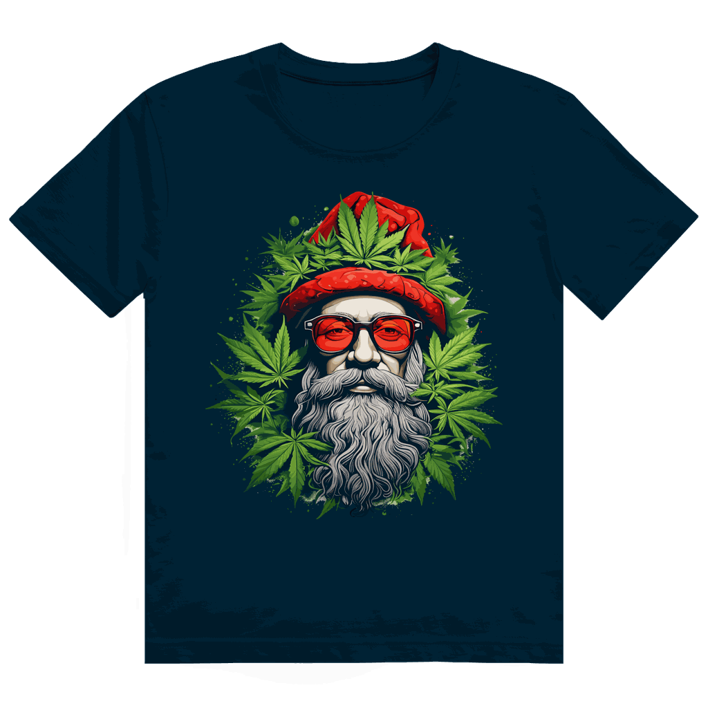 Division420 Heavy Cotton T-Shirt Ganja Guru in white with sustainable streetwear design and size chart