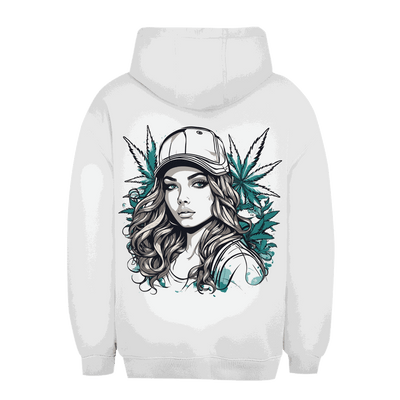 Division420 Unisex Oversize Hoodie Sweet Ganja Girl size chart image
