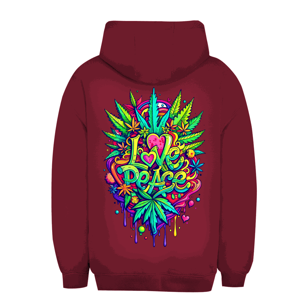 Unisex Oversize Hoodie - Love Peace | Division420®