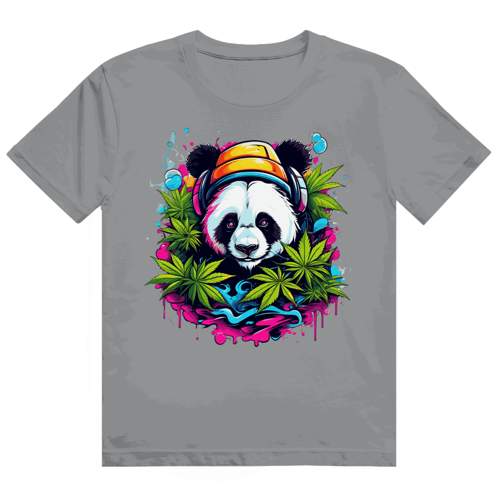 Heavy Cotton T-Shirt size chart for Division420 Panda High with measurements and fit details
