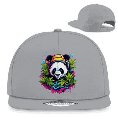 Division420 Snapback Cap Panda High 5-panel cotton twill hat with flat brim and retro snapback closure