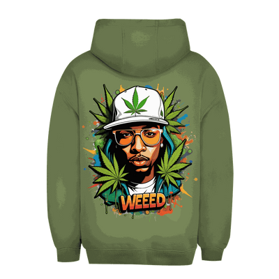 Unisex Oversize Hoodie Weeed Boy von Division420 in urbanem Style mit Kapuze und Kängurutasche