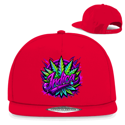Division420 Snapback Cap Indica in black cotton twill with flat brim and snapback closure