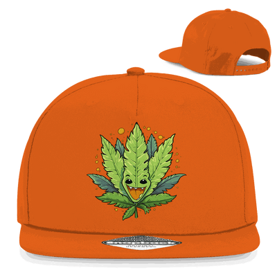 Division420 Snapback Cap Crazy Leaf aus Baumwoll-Twill mit flachem Schirm und Retro-Snapbackverschluss
