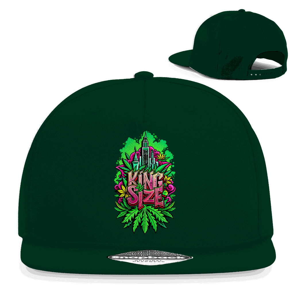 Division420 Snapback Cap King Size black 5-panel cotton twill streetwear hat with flat brim and snapback closure