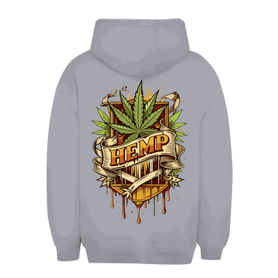 Unisex oversize hoodie in hemp color with adjustable hood and kangaroo pocket by Division420
