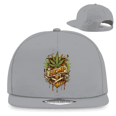 Division420 Snapback Cap aus Baumwoll-Twill mit flachem Schirm und Retro-Verschluss in Hanf-Optik