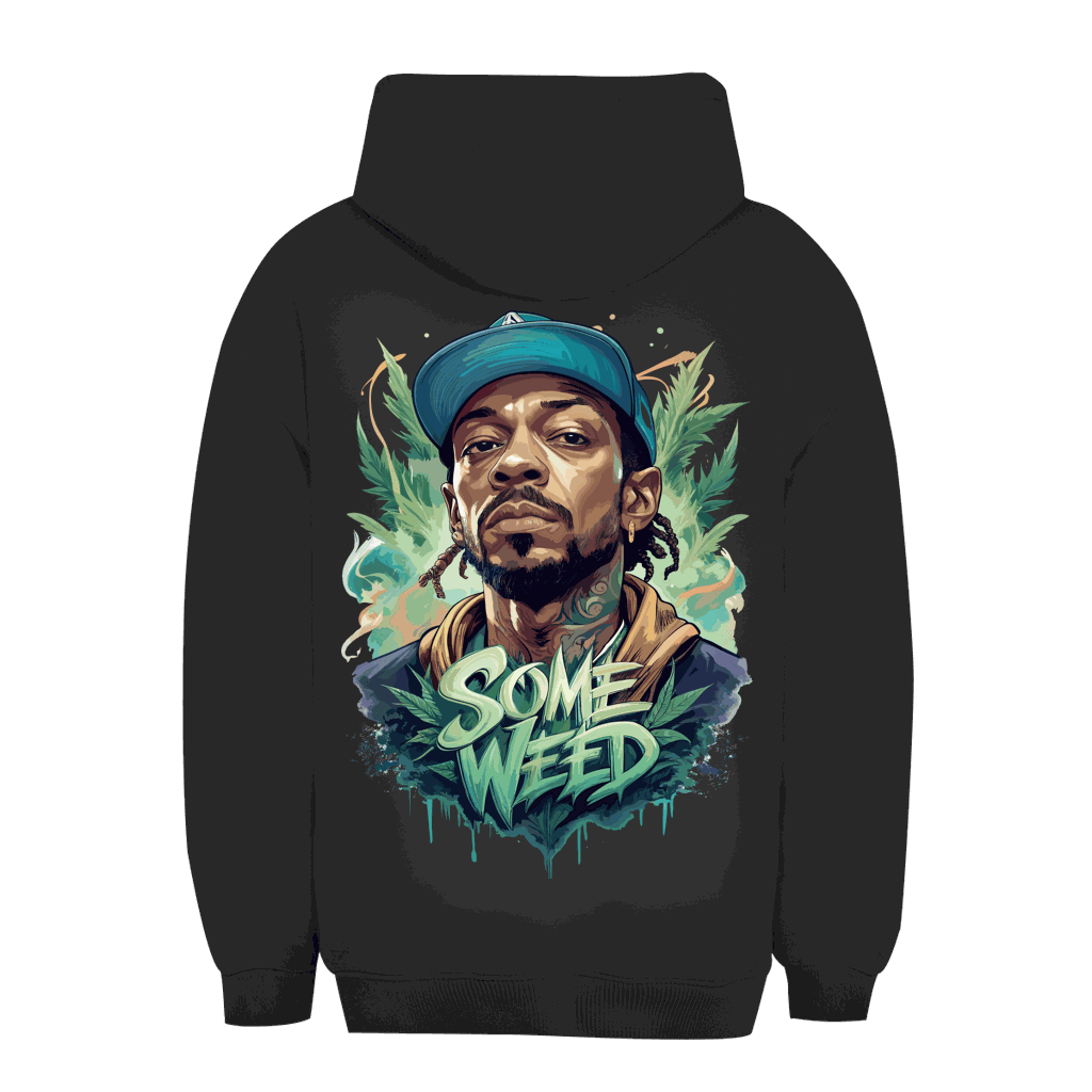 Unisex oversize hoodie Some Weed Boy by Division420 with adjustable hood and kangaroo pocket
