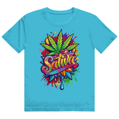 Division420 Heavy Cotton T-Shirt Sativa size chart with measurements