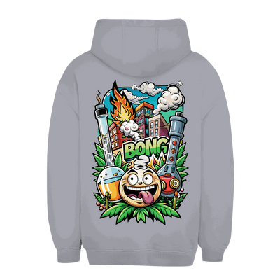 Division420 Unisex Oversize Hoodie in black with kangaroo pocket and adjustable hood