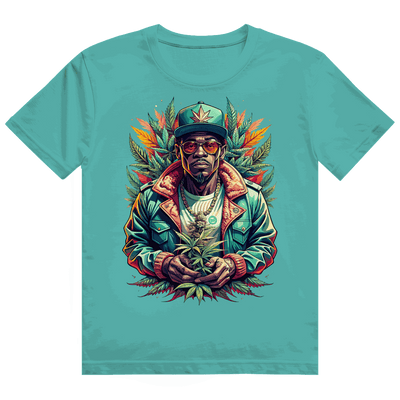 Division420 Heavy Cotton T-Shirt OG Boy size chart with measurements and fit details