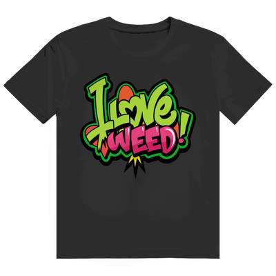 Division420 Heavy Cotton T-Shirt I Love Weed unisex streetwear with durable cotton fabric and relaxed fit