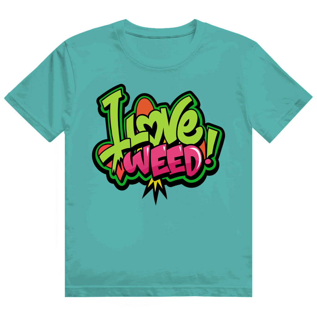 Heavy Cotton T-Shirt - I Love Weed | Division420®