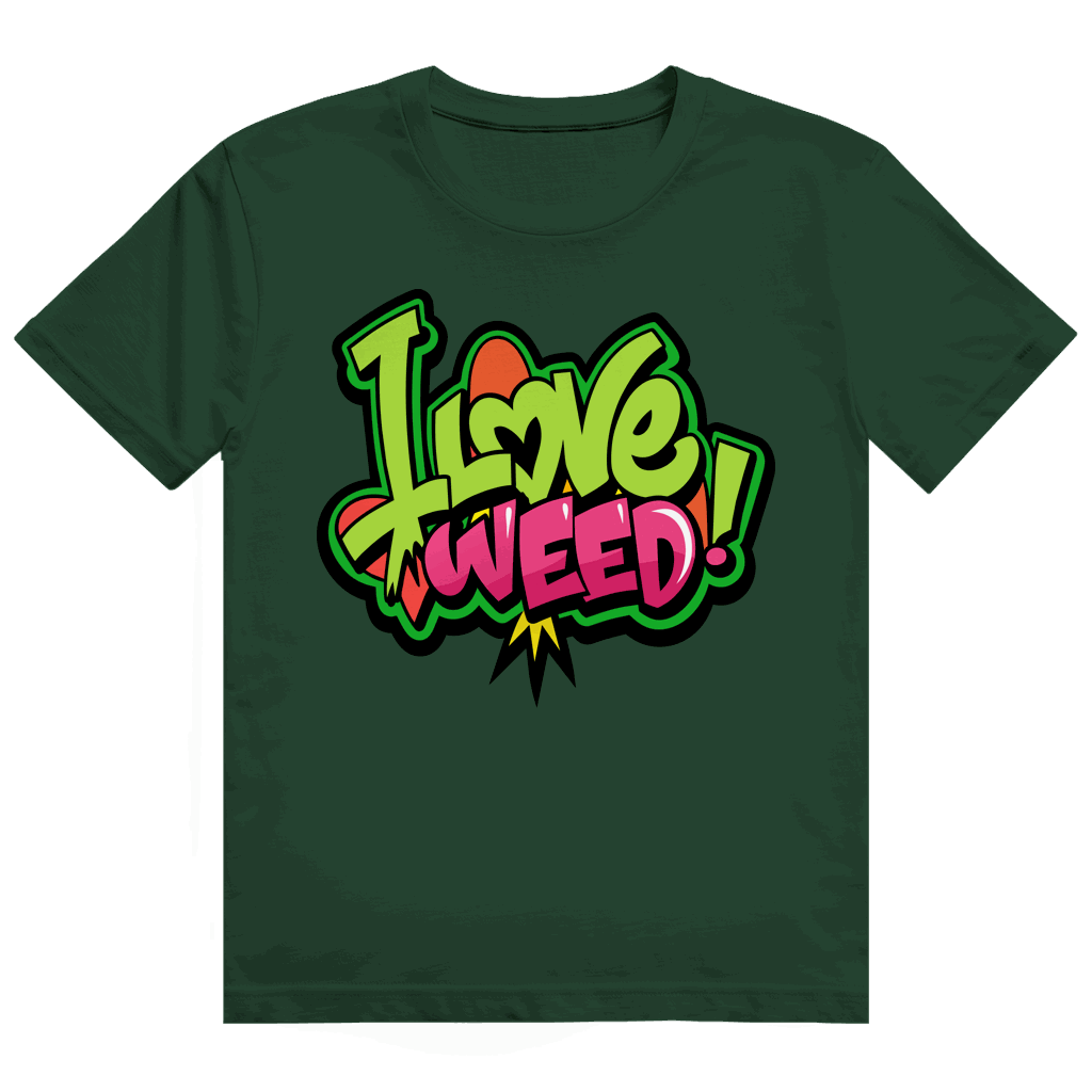 Heavy Cotton T-Shirt - I Love Weed | Division420®