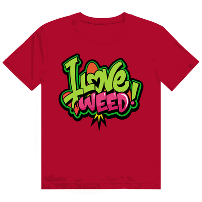 Heavy Cotton T-Shirt - I Love Weed | Division420®