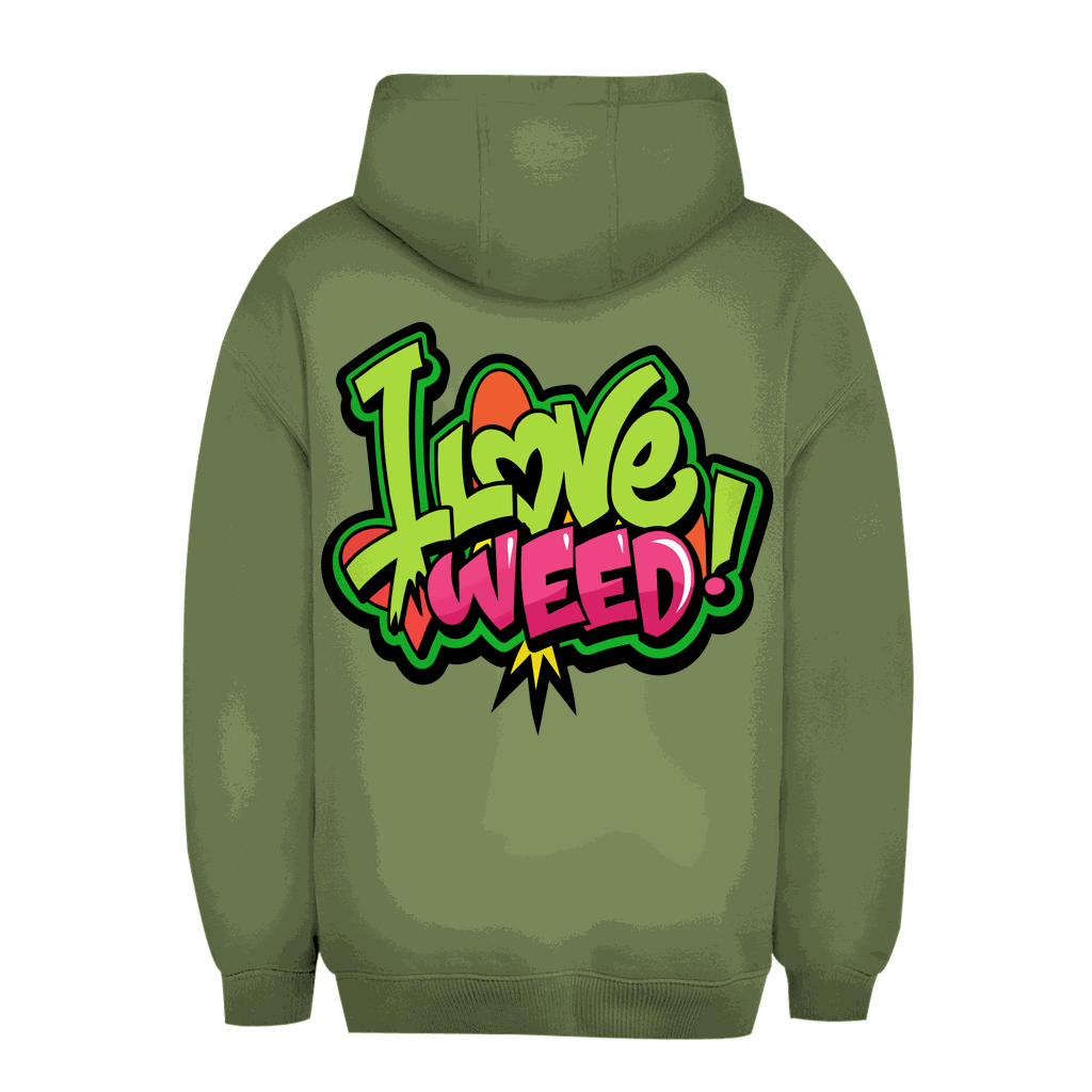 Unisex Oversize Hoodie - I Love Weed | Division420®