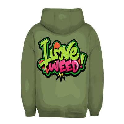 Unisex Oversize Hoodie - I Love Weed | Division420®