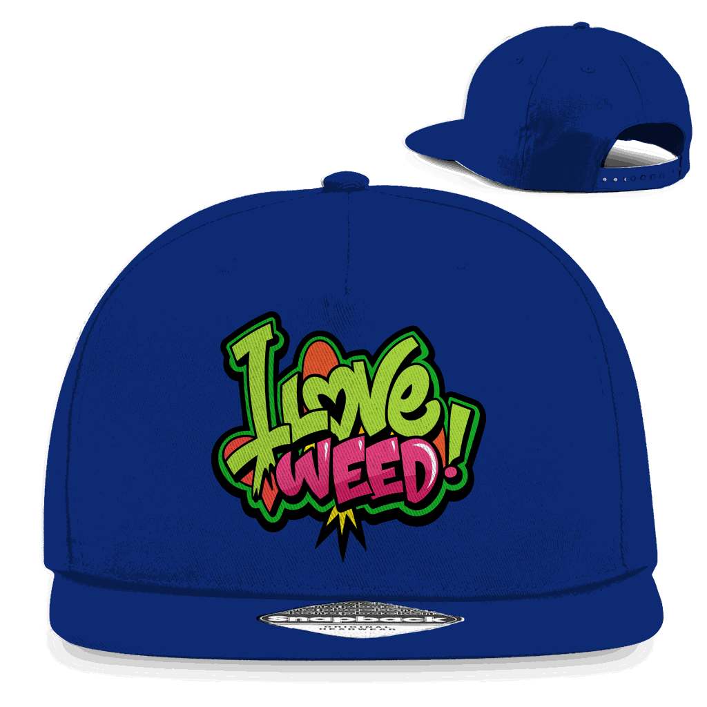 Snapback Rapper Cap - I Love Weed | Division420®