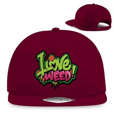 Snapback Rapper Cap - I Love Weed | Division420®