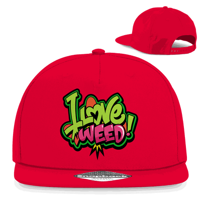 Snapback Rapper Cap - I Love Weed | Division420®