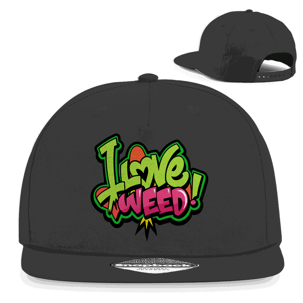 Snapback Rapper Cap - I Love Weed | Division420®