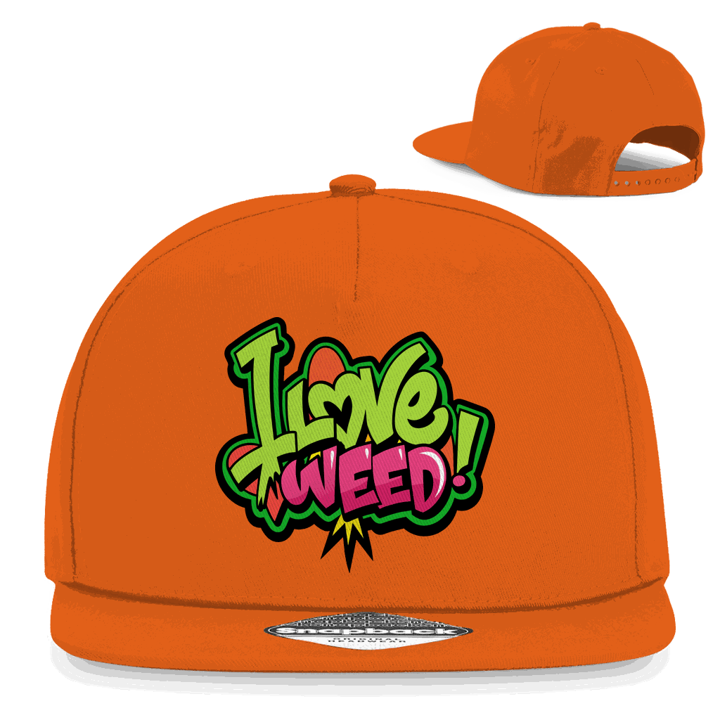 Snapback Rapper Cap - I Love Weed | Division420®