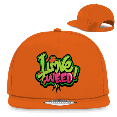 Snapback Rapper Cap - I Love Weed | Division420®