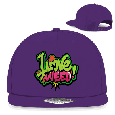 Snapback Rapper Cap - I Love Weed | Division420®