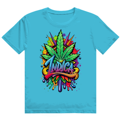 Size chart for Division420 Heavy Cotton T-Shirt Pure Indica showing unisex measurements