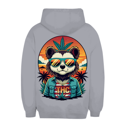 Unisex oversize hoodie THC Bear by Division420 with adjustable hood and kangaroo pocket