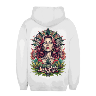 Size chart for Unisex Oversize Hoodie by Division420 showing measurements and fit details