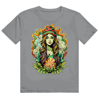Division420 Heavy Cotton T-Shirt Sweet Girl in black with tubular fit and durable ribbed collar