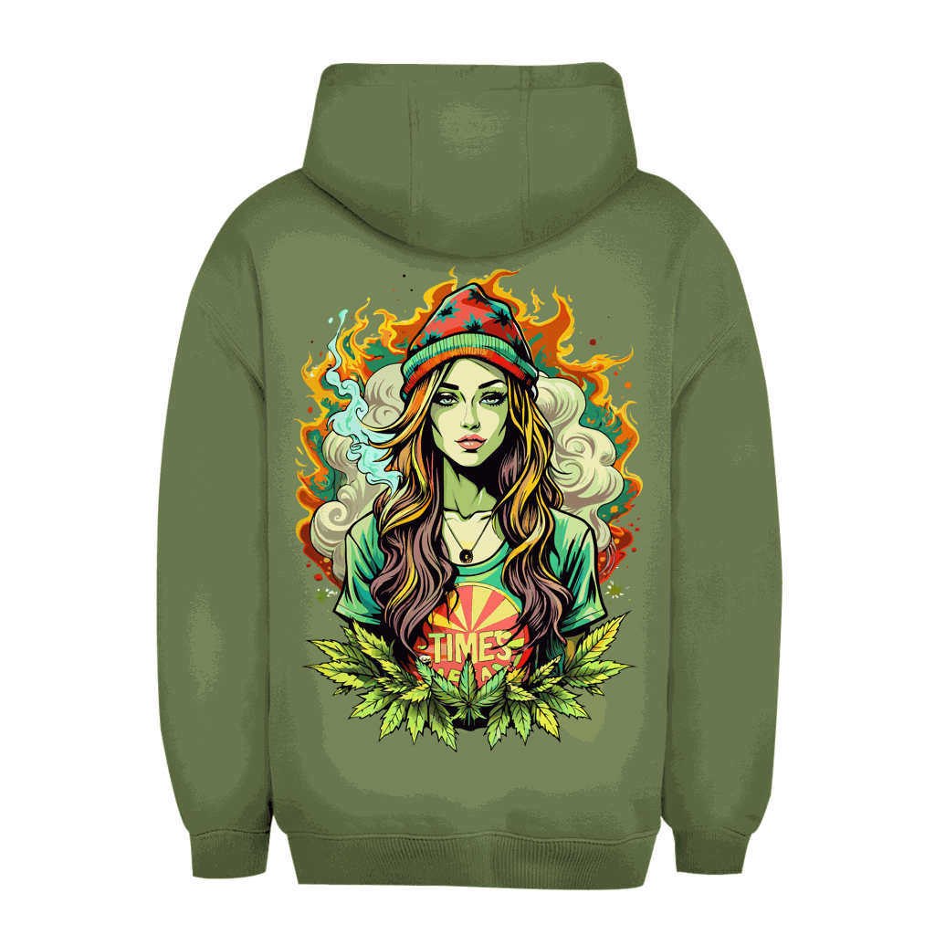 Unisex oversize hoodie size chart for Division420 Sweet Girl model