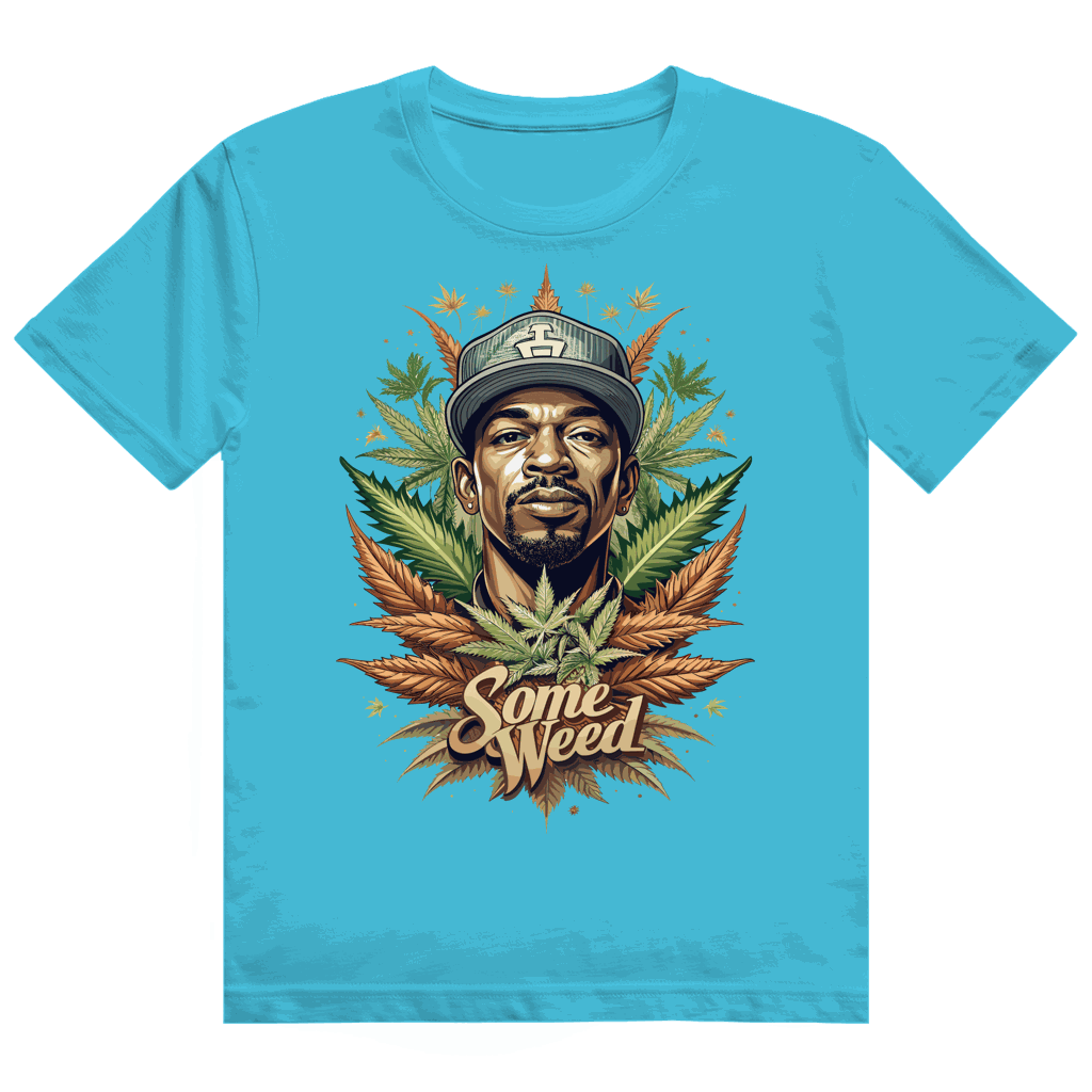 Division420 Heavy Cotton T-Shirt Some Weed OG in white with streetstyle design and comfortable tubular fit