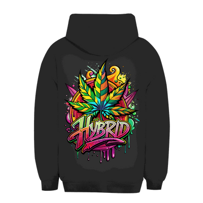 Division420 unisex oversize hoodie hybrid in black with adjustable hood and kangaroo pocket