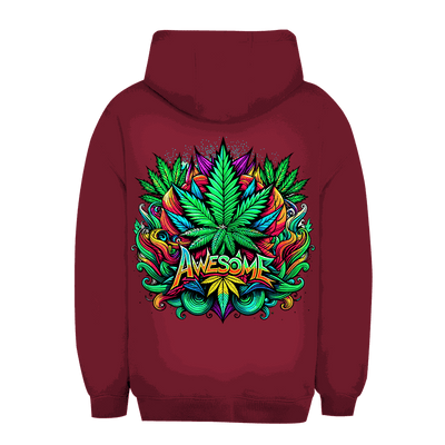Unisex Oversize Hoodie Division420 in Grau mit Kängurutasche und Kapuze